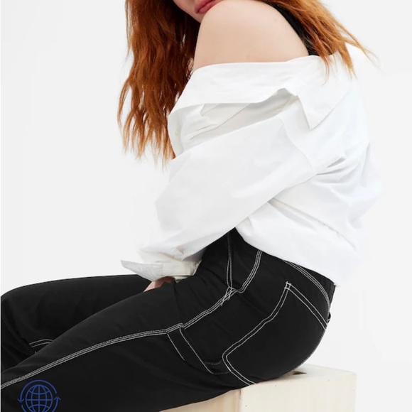 Gap High Rise '90s Loose Carpenter Pants with Washwell - Picture 3 of 7